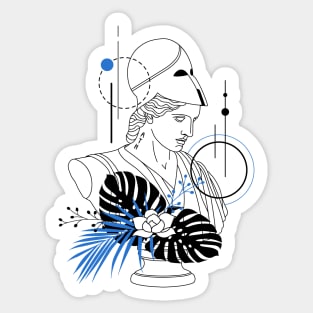 Funny Hipster Greek Goddess Athena Roman God Minerva Sticker